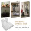 SEWACC Flat White Trash Bags 45X50 Inches Thickened Plastic Garbage Bags for Bathroom Kitchen Home Use 150Pcs (5 Rolls of 30 Bags) Sturdy Trash Can Liners view 4