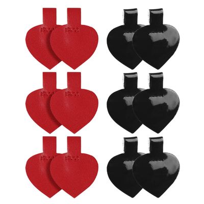 TOVINANNA 6 Pairs High Heel Adhesive Inserts PU Leather Shoe Pads Anti-Skid Invisible Heel Cushions for Womens Pumps Non-Slip Foot Pads for Comfortable Wear