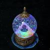 12 Zodiac Signs Libra Crystal Pyramid Globe with Golden Rutilated Quartz Healing Stones and Glitter, Pyramid for Energy, Lucky, Handmade Zodiac Themed Gifts for Its Lovers, Birthday Gifts (Libra) view 1