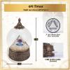 12 Zodiac Signs Libra Crystal Pyramid Globe with Golden Rutilated Quartz Healing Stones and Glitter, Pyramid for Energy, Lucky, Handmade Zodiac Themed Gifts for Its Lovers, Birthday Gifts (Libra) view 3