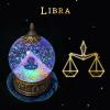 12 Zodiac Signs Libra Crystal Pyramid Globe with Golden Rutilated Quartz Healing Stones and Glitter, Pyramid for Energy, Lucky, Handmade Zodiac Themed Gifts for Its Lovers, Birthday Gifts (Libra) view 4