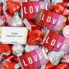 1.52lb Valentine?s Day Love Blocks Chocolate Mix - Wrapped Assorted Miniatures & Love Mix Milk Chocolate Kisses For Party Favors, Gifting, Dessert Tables & More view 1
