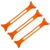 GALPADA 3Pcs Flexible Silicone Extender Straps, Practical Anti-Tightening Ear Hooks, Short Orange Lanyard Set for Comfortable Face Wear and Ear view 1