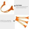 GALPADA 3Pcs Flexible Silicone Extender Straps, Practical Anti-Tightening Ear Hooks, Short Orange Lanyard Set for Comfortable Face Wear and Ear view 3