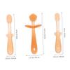 Veemoon Silicone Toothbrush 3pcs Oral Cleaning Brush Tongue Cleaner Newborn Soft Mouth Care Tool for Gum Health view 2