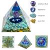 12 Zodiac Signs Sagittarius Crystal Pyramid Globe with Turquoise Healing Stones and Glitter, Pyramid for Positive Energy Lucky, Handmade Zodiac Themed Gifts for Its Lovers, Birthday (Sagittarius) view 2