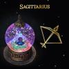 12 Zodiac Signs Sagittarius Crystal Pyramid Globe with Turquoise Healing Stones and Glitter, Pyramid for Positive Energy Lucky, Handmade Zodiac Themed Gifts for Its Lovers, Birthday (Sagittarius) view 4
