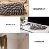 Abaodam Telescopic Household Duster Brush Set with Microfiber and Chenille Heads, Extendable Dust Cleaner for Ceiling Fans, Furniture, and High-Reach Home Cleaning view 4