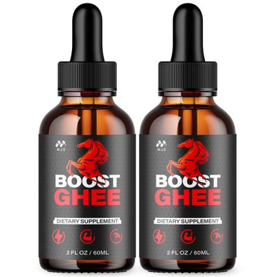 (2 Pack) Boost Ghee Drops, Official BoostGhee Liquid Drops for Men with All Natural Ingredients, Boost Ghee Advanced Health & Wellness Support with Max Strength Active Lifestyle Vitamins (60 Servings)