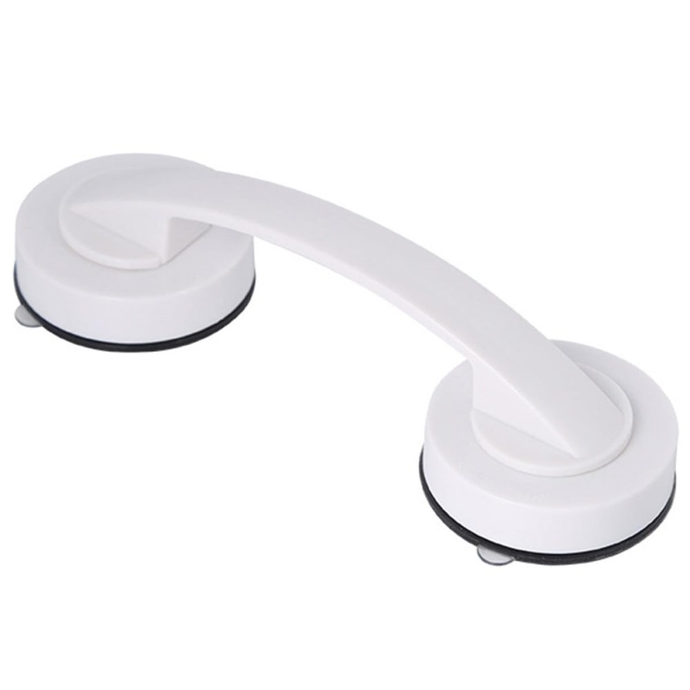 UPKOCH Suction Grab Bar for Shower and Toilet Medium White No-Drill Handle with Strong Suction for Bathroom Safety and Elderly Balance Support