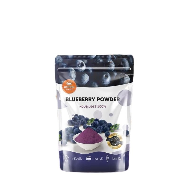 (Pack of 2) Premium Blueberry Powder Pure Fruit Extract for Smoothies, Baking, and Yogurt Natural Blue & Purple Food Coloring Culinary Grade Concentrated Fruit Flavor Resealable Pouch 100g