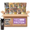 Drink 'em Oats Ready-to-Drink Oatmeal Variety Pack 40 Pouches, Gluten-Free, Non-GMO, Dairy-Free, Plant-Based Breakfast Drink with Shaker Bottle view 1