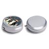 Merry Christmas Penguins Pill Box 3 Compartment Small Pill Case Travel Round Pill Box Portable for Pocket Or Purse Pill Organizer Pill Container Holder to Hold Vitamins view 3