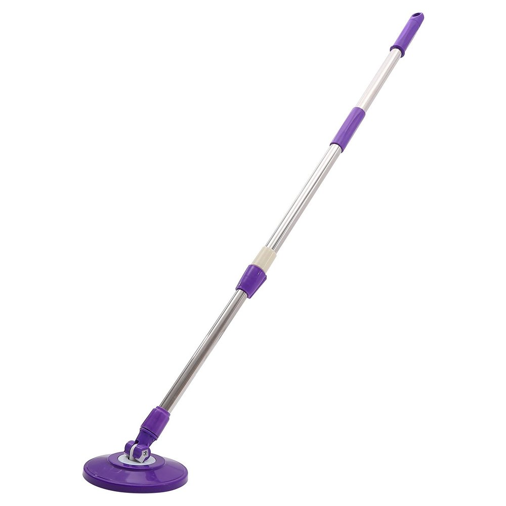 Abaodam Stainless Steel Mop Pole Replacement Handle Purple, Rotating Commercial Mop Stick Accessory for Home Bathroom Kitchen Cleaning