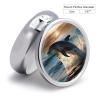 Beautiful Dolphin Pill Box 3 Compartment Small Pill Case Travel Round Pill Box Portable for Pocket Or Purse Pill Organizer Pill Container Holder to Hold Vitamins view 2