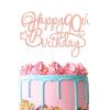 Happy 90th Birthday Cake Topper Rose Gold Glitter Double-sided 90 Fabulous Cake Decoration, Cheers to 90 Years Birthday Cake Pick for Women, 90th Birthday Anniversary Party Supplies view 1