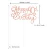 Happy 90th Birthday Cake Topper Rose Gold Glitter Double-sided 90 Fabulous Cake Decoration, Cheers to 90 Years Birthday Cake Pick for Women, 90th Birthday Anniversary Party Supplies view 2
