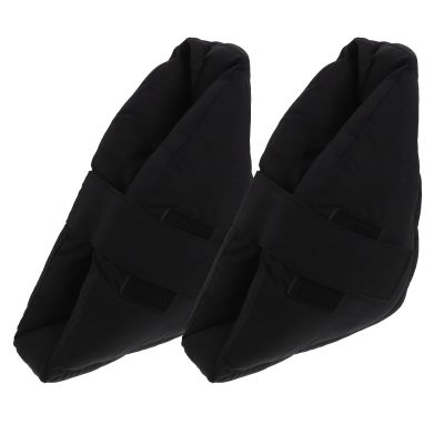 1 Pair Black Hospital Heel Protectors Cushion for Pressure Sore Prevention, Comfortable Pillow-Heel Foot Pads for Foot and Ankle Support, Household Heel Cushions