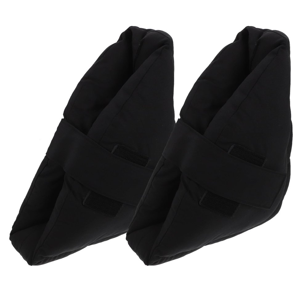 1 Pair Black Hospital Heel Protectors Cushion for Pressure Sore Prevention, Comfortable Pillow-Heel Foot Pads for Foot and Ankle Support, Household Heel Cushions