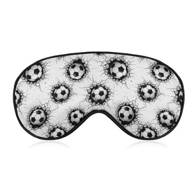MZERSE Sleeping Masks for Men Woman Soccer Ball, Light Blackout Eye Cover with Elastic Band, Skin Friendly Sleep Mask for Nap Night Sleeping