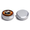Cool Soccer Ball Pill Box 3 Compartment Small Pill Case Travel Round Pill Box Portable for Pocket Or Purse Pill Organizer Pill Container Holder to Hold Vitamins view 3