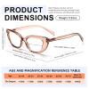 CHOFILORD 6 Pack Cat Eye Reading Glasses for Women Fashion Cute Blue Light Blocking Computer Readers Spring Hinge (Colorful-C, 1, x) view 2