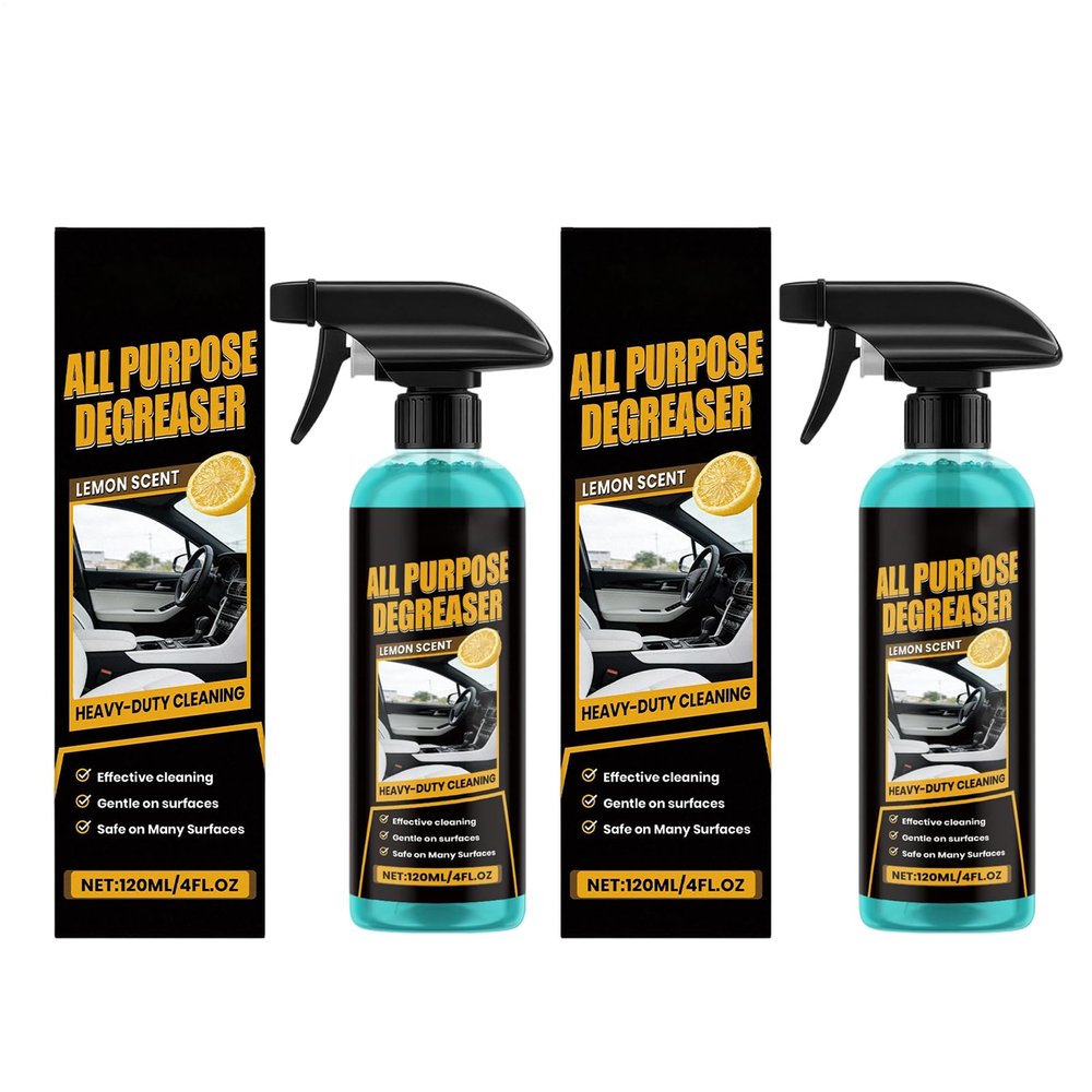 All Purpose Degreaser Spray, Quick Stain Removal, 120ml, Oven Cleaner Solution, Degreaser Cleaner, Odor-Reducing Action, For Car House Oven Stove Cooktop Counter Sink Cabinet