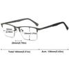 ABETOS Photochromic Transition Reading Glasses Blue Light Blocking Half Metal Spring Hinges Sun Readers Men Women, Grey+0.0 view 2