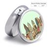 Austin Texas Pill Box 3 Compartment Small Pill Case Travel Round Pill Box Portable for Pocket Or Purse Pill Organizer Pill Container Holder to Hold Vitamins view 2