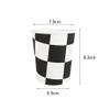 UUYYEO 40 Pcs Black and White Checkered Paper Cups Racing Car Beverage Cups Racing Themed Birthday Party Cups Race Car Flag Cups Disposable Coffee Cups Hot Cold Drinking Cup for Water Juice view 2