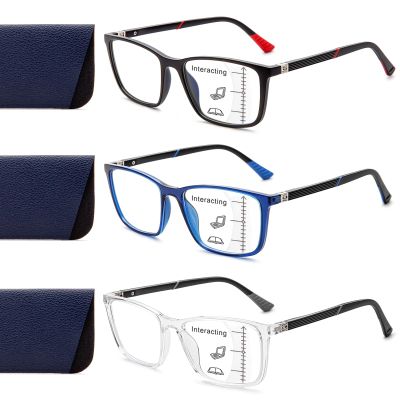 EVANLCAP 3 Pcs Progressive Multifocal Blue Light Blocking Reading Glasses