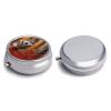 Autumn Animals Wolf Pill Box 3 Compartment Small Pill Case Travel Round Pill Box Portable for Pocket Or Purse Pill Organizer Pill Container Holder to Hold Vitamins view 3