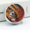 Autumn Animals Wolf Pill Box 3 Compartment Small Pill Case Travel Round Pill Box Portable for Pocket Or Purse Pill Organizer Pill Container Holder to Hold Vitamins view 4