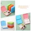 Abaodam 8pcs Portable Pill Organizer Travel Medicine Storage Box with 4 Compartments Small Square Pill Case for Pocket Purse Travel Medication Holder view 3