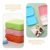 Abaodam 8pcs Portable Pill Organizer Travel Medicine Storage Box with 4 Compartments Small Square Pill Case for Pocket Purse Travel Medication Holder view 4