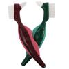 ARTSEWPLY Dual-Head Hard Bristle Dentures Brush Set 2pcs, Dental Cleaning Toothbrush Tool for False Teeth and Denture Care, Oral Hygiene Brush for Seniors and Adults view 1