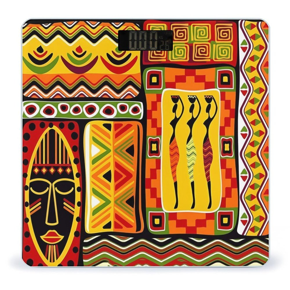 African Striped Scale for Body Weight Digital Bathroom Scale Precision Smart Weighing Scales with Clear LED Display Accurate High Precision Scales Weighing Machine