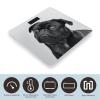 Cute Black Pug Dog Scale for Body Weight Digital Bathroom Scale Precision Smart Weighing Scales with Clear LED Display Accurate High Precision Scales Weighing Machine view 3