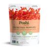 POSHI Diced Red Peppers - Flame-Roasted and Marinated with Extra Virgin Olive Oil - Liquid-Free, Ready-to-Use Ingredient, No Artificial Preservatives - Gluten-Free, Keto, Vegan, Non-GMO, 6 pack, 4.4oz view 1
