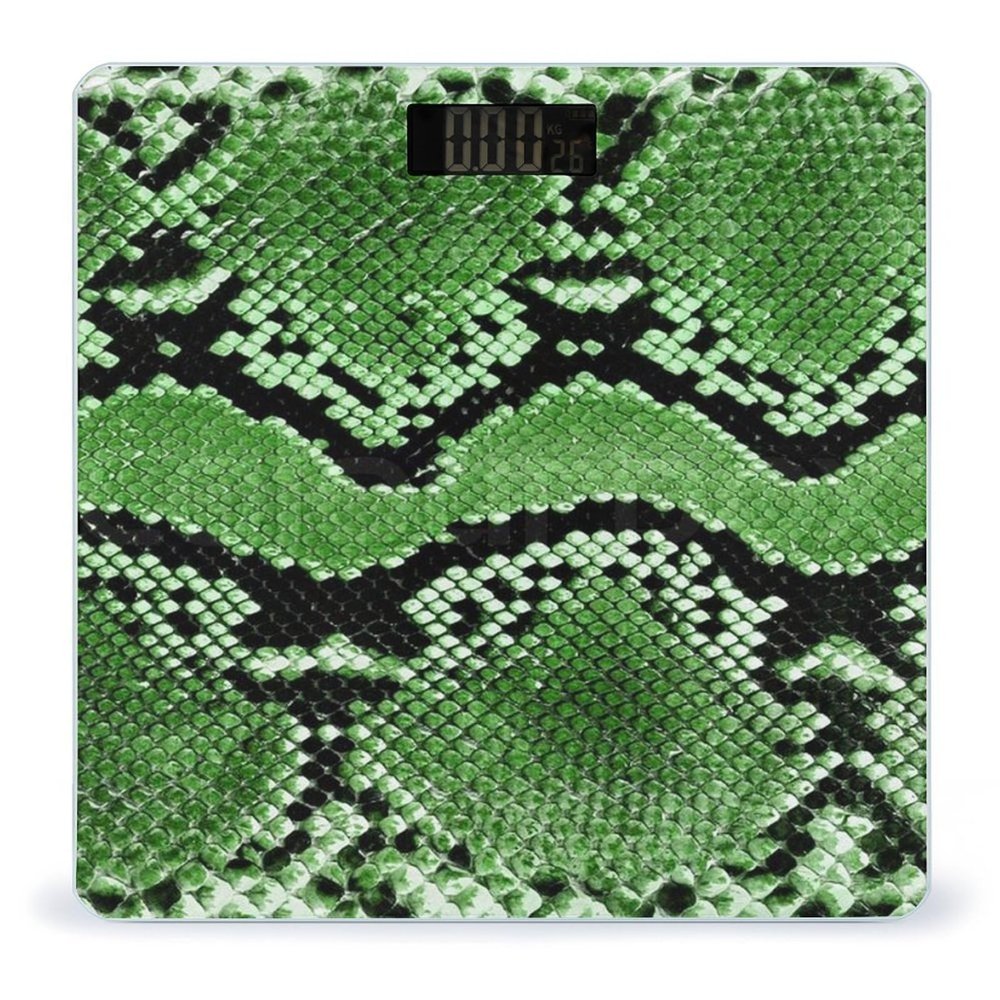 Green Snakeskin Scale for Body Weight Digital Bathroom Scale Precision Smart Weighing Scales with Clear LED Display Accurate High Precision Scales Weighing Machine