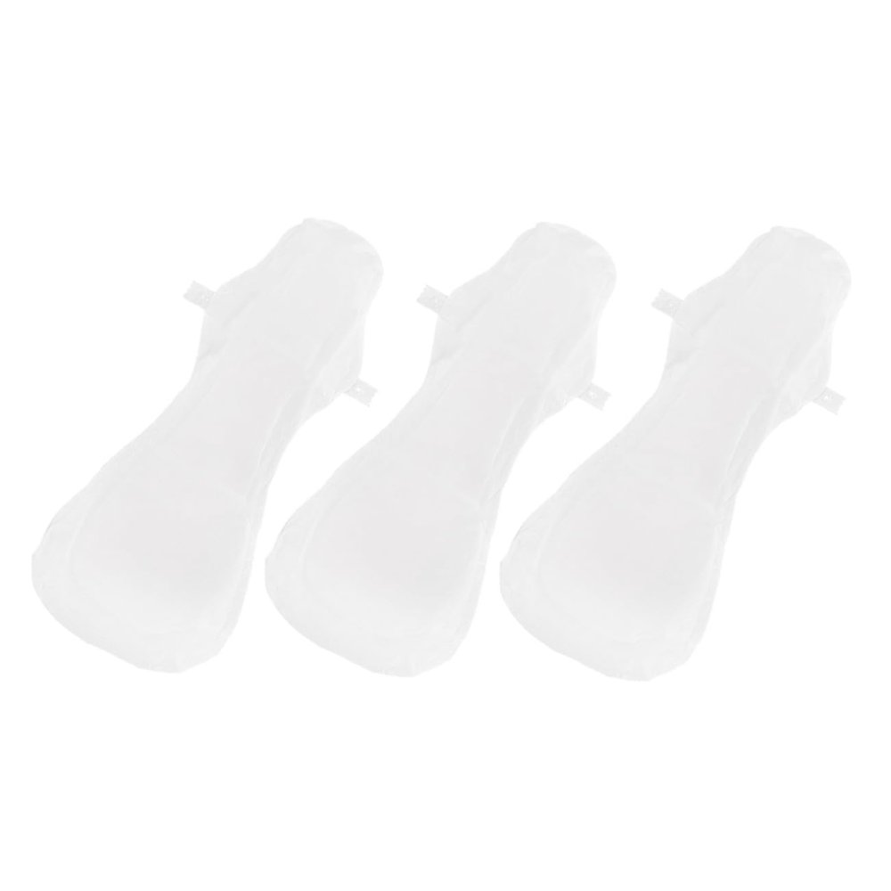 Cabilock Reusable Menstrual Cotton Pads 3pcs 420mm Washable Sanitary Napkins Comfortable Supple Cloth Panty Liners for Women Teens Feminine Care