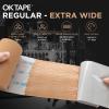 OK TAPE Extra Wide Kinesiology Tape, 4 Inch Body Tape, Elastic Physical Therapy Athletic Tape for Pain Relief & Joint Support, Latex Free | Back, Shoulder, Knee (8 ft x 2 Rolls) Black view 3