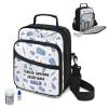 Voxugoniy Womens Diabetes Backpack Purse with Travel Organizer for Medications Insulin Glucose Meter to Help Keep Medications Cool Blue Heart view 2