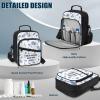 Voxugoniy Womens Diabetes Backpack Purse with Travel Organizer for Medications Insulin Glucose Meter to Help Keep Medications Cool Blue Heart view 3