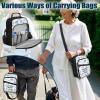 Voxugoniy Womens Diabetes Backpack Purse with Travel Organizer for Medications Insulin Glucose Meter to Help Keep Medications Cool Blue Heart view 4
