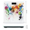 Abstract Paint Splashes Bathroom Scale for Body Weight LCD Display Digital Bathroom Scale Tempered Glass Bathroom Weight Scales Fashion Smart Scales for Home Bedroom 400 Lb view 2