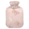OTVEE Pink Butterfly Print Hot Water Bottle with Cover, BPA Free PVC 2L Large Hot Water Bag for Pain Relief Menstrual Cramp Sore Muscles Hot and Cold Compress Therapy view 1