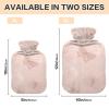 OTVEE Pink Butterfly Print Hot Water Bottle with Cover, BPA Free PVC 2L Large Hot Water Bag for Pain Relief Menstrual Cramp Sore Muscles Hot and Cold Compress Therapy view 2
