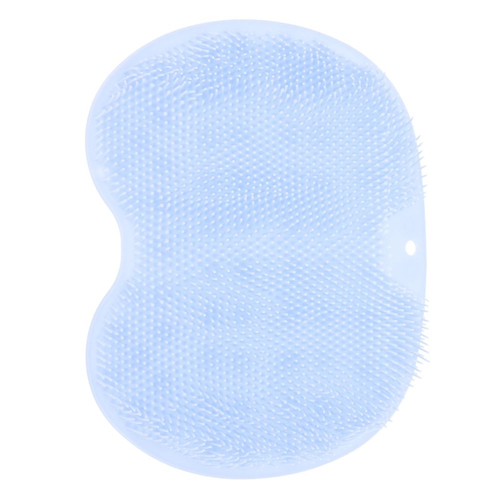 GALPADA Shower Foot Scrubber Massager Pad with Suction Cups Non-Slip Foot Brush Cleaner for Bath and Shower 23x30cm Blue TPE for Deep Massage and Exfoliation