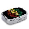 Reggae King Rasta Flag Lion Black Two Compact Square Medicine Boxes with Internal Compartments view 3
